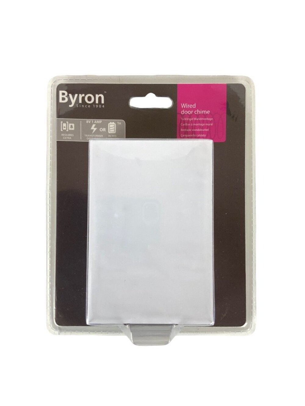 Byron Mechanical Wired Door Chime 771 Classic Sound 8V 1A